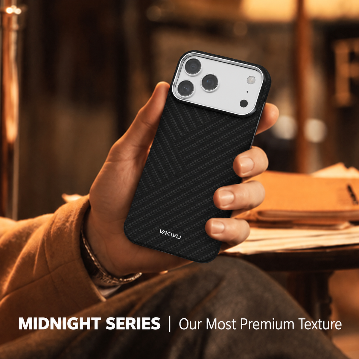 Midnight Black Aramid Fiber Case